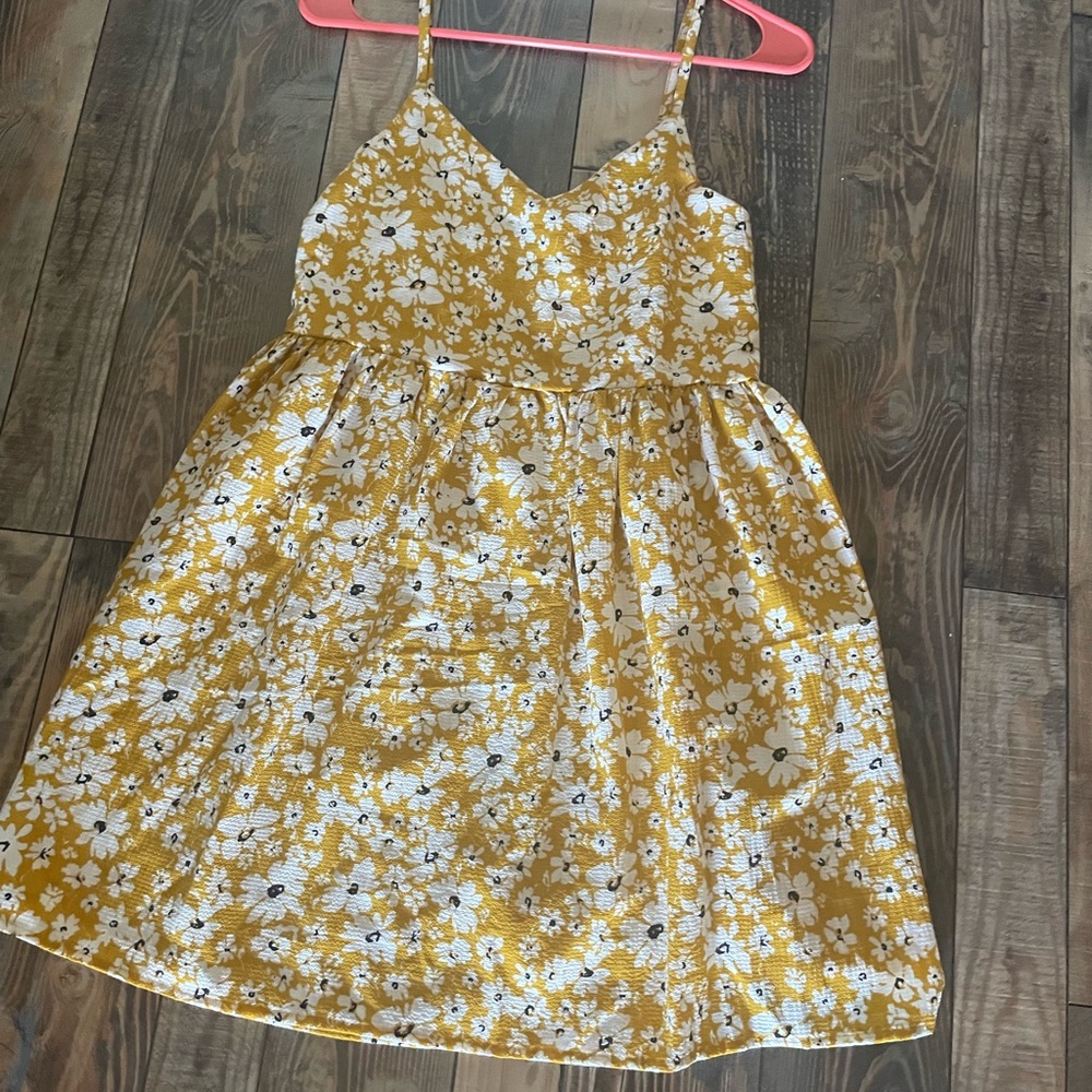 Floral Yellow Kids Dress